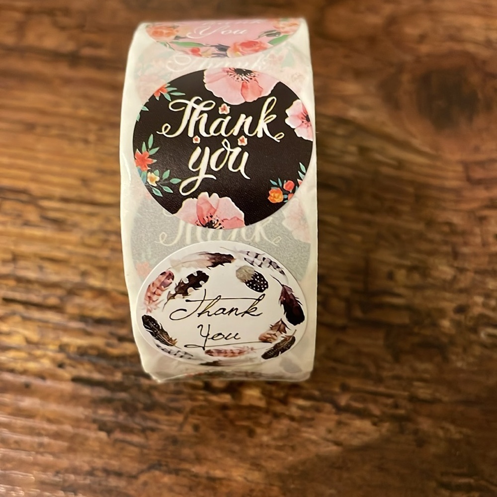 ❤️ NEW 2/$20 or 3/$25 Thank You Roll of 500 Stickers